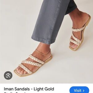 Dolce Vita Iman Light Gold Braided Sandals